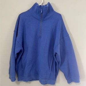 Lululemon Athletica Blue/Purple Retired Oversized Half-Zip Sweatshirt